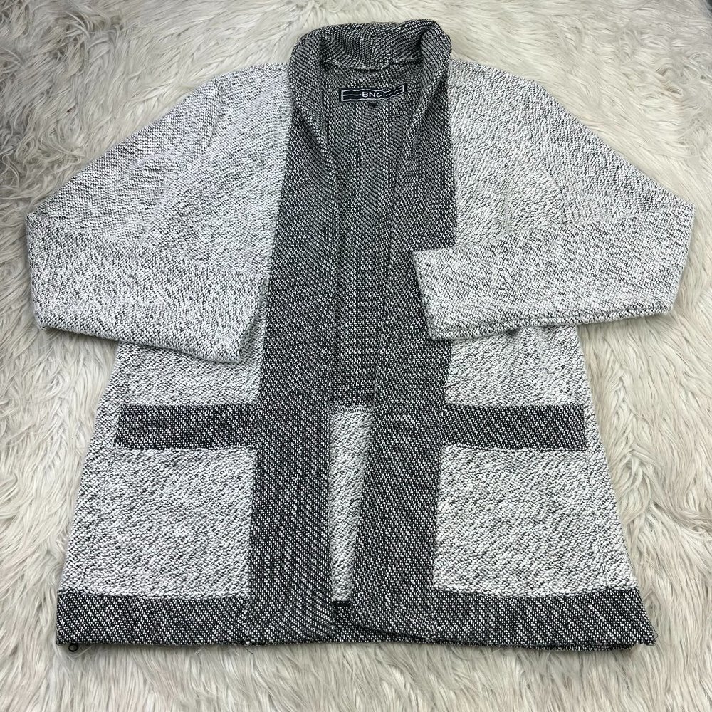 BNCI Colorblock Boucle Knit Jacket Open Front